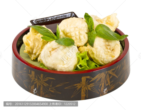 日本料理；炸香菇