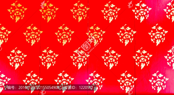 紅色泰國圖案