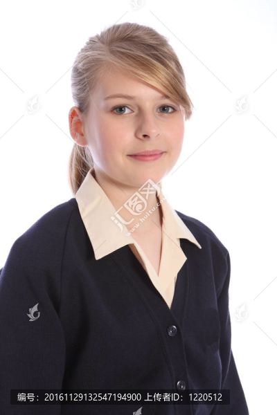 中學(xué)肖像金發(fā)少女