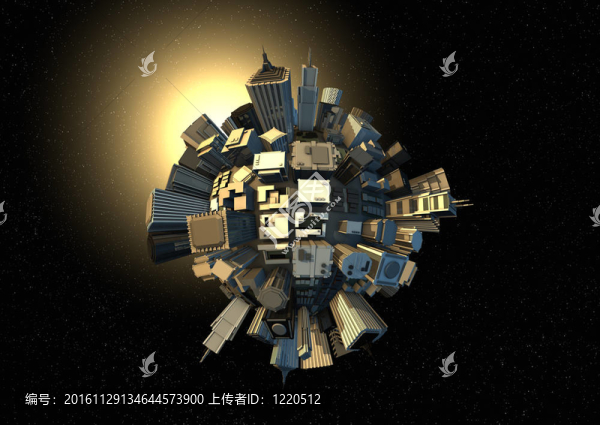 太空中的城市星球