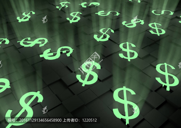 發(fā)光的美元符號(hào)