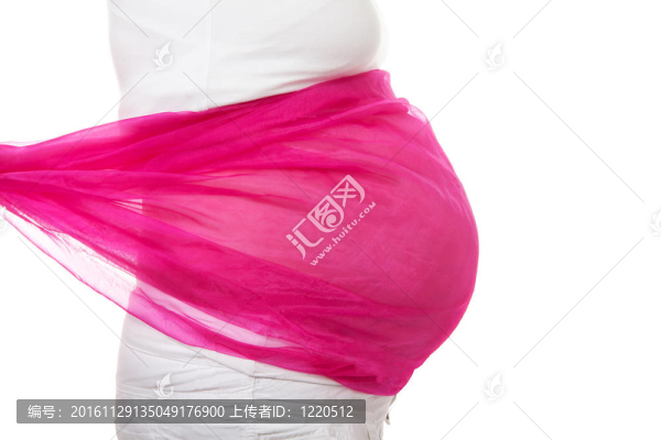 孕婦肚皮用粉紅布