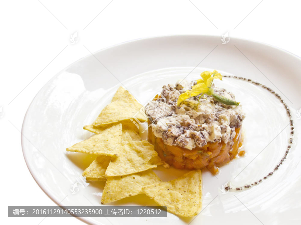 新鮮的奶酪和carrot,tartare
