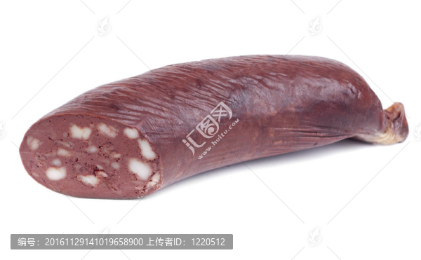 白色背景肉制品香腸。