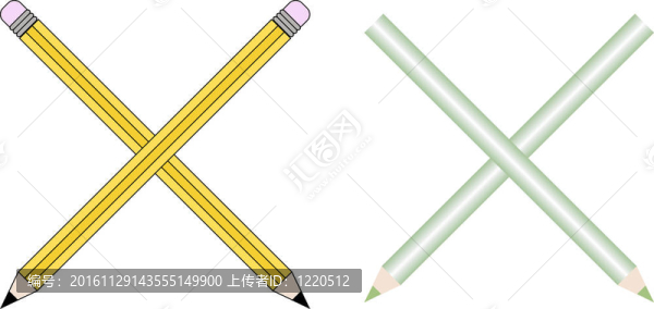 鉛筆和彩色鉛筆字體設(shè)置字母x