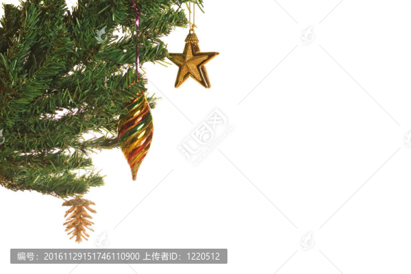 裝飾過(guò)白色的圣誕樹