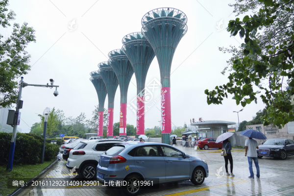 安徽徽園大門,燈柱建筑