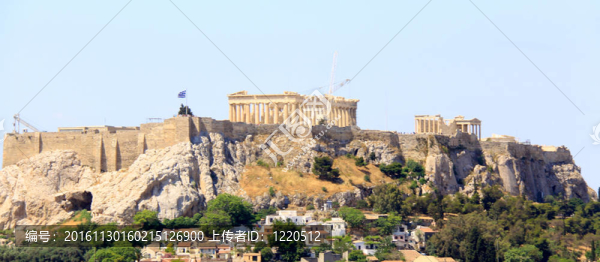 帕特農(nóng)神廟在雅典Akropolis；希臘；