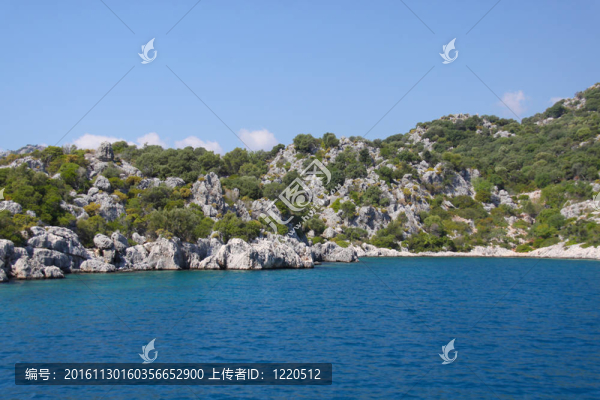 土耳其的巖石和海洋