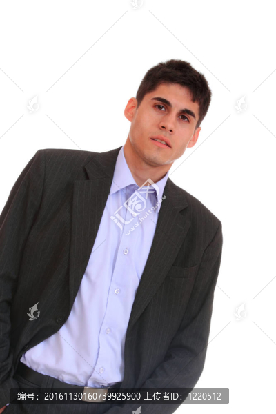 白人商人。