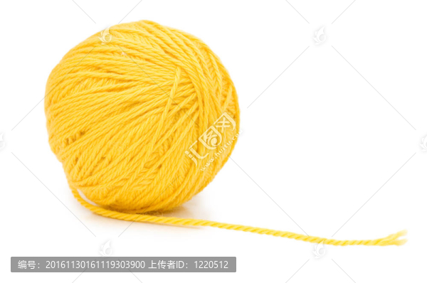 白色背景下的線球