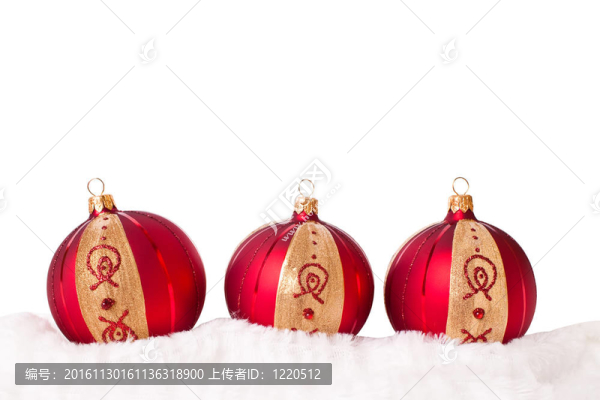 三個(gè)紅色的圣誕球