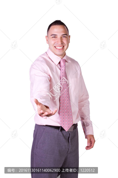 英俊的商人伸出Emty,Hand