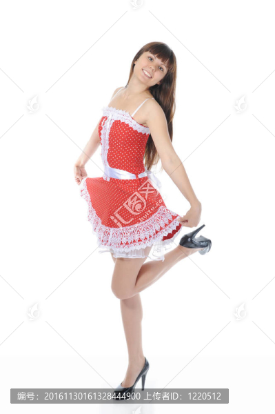 穿紅裙子的女人