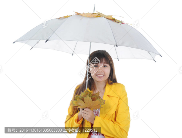 穿著皮夾克的女孩肖像