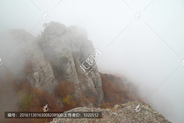 山上的薄霧