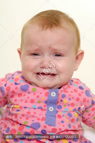 傷心哭泣的嬰兒