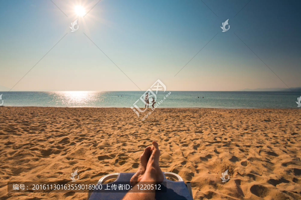 在海灘上