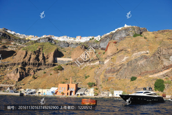 圣托里尼島海岸豪華游艇