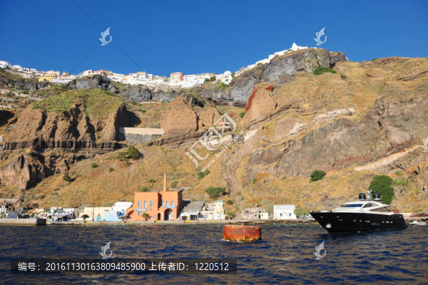 圣托里尼島海岸豪華游艇
