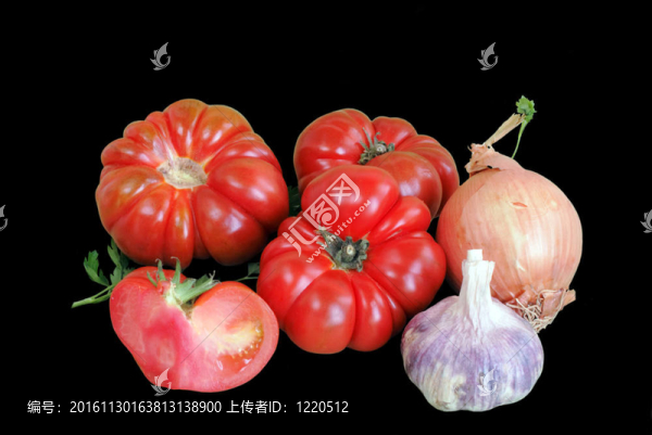 番茄；洋蔥；大蒜