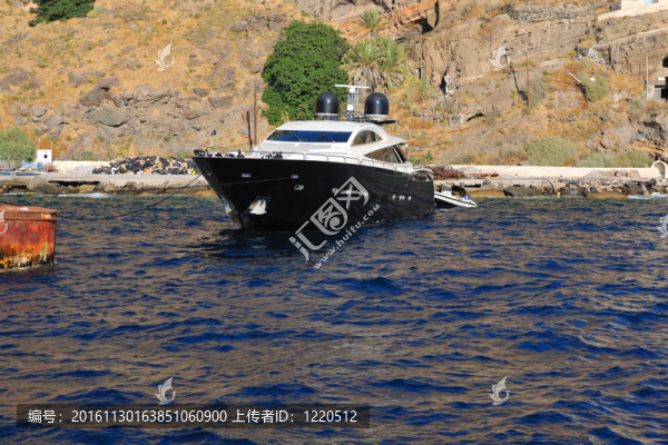圣托里尼島海岸豪華游艇