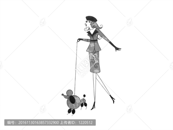 一個法國女人與狗