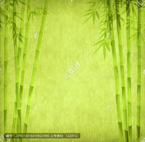 具有手工紙紋理的中國(guó)竹子設(shè)計(jì)