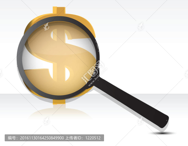 放大鏡及簽署美元