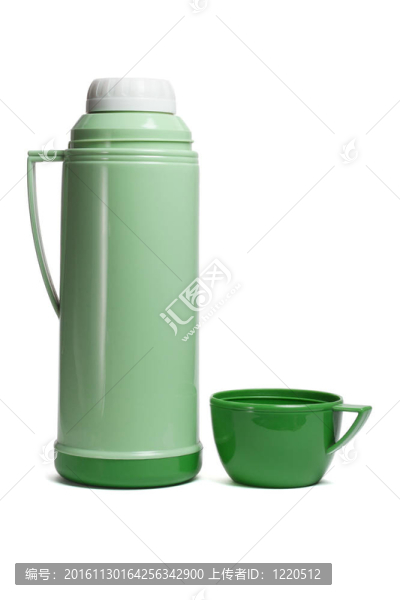 綠色的塑料保溫瓶