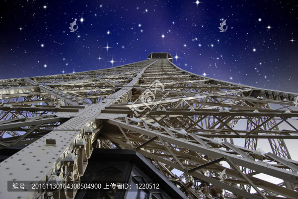 埃菲爾鐵塔的星空夜