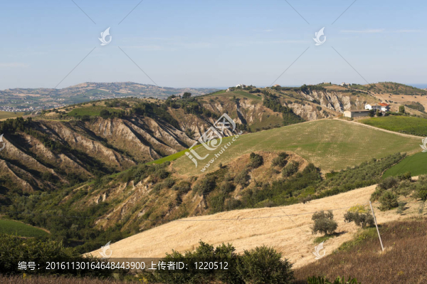 阿特里自然公園（Ancona；Abruzzi；意大利）；景觀在夏天；