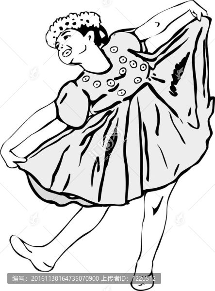 女孩跳舞的花環(huán)