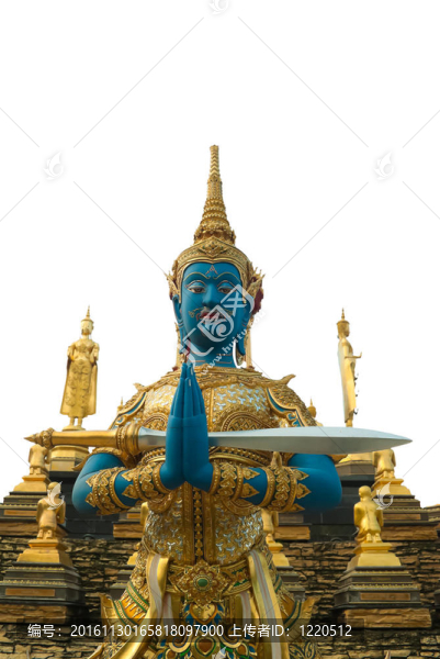 泰國寺廟圖片中的雕像角度