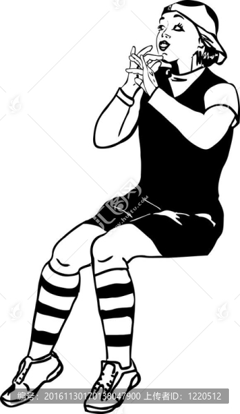 男孩在綁腿