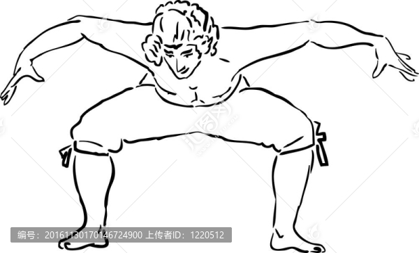 男孩；他的手背后和書