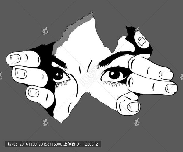 女人眼睛從洞里