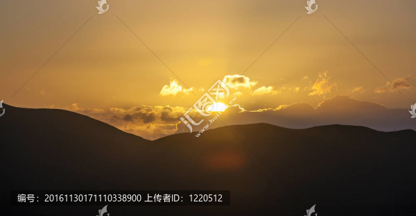 在看到fromplaya布蘭卡火山的日出；蘭薩
