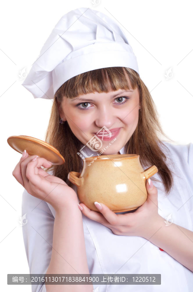 有吸引力的女人做飯