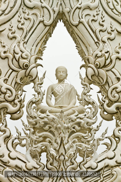 如來佛祖的形象在白龍寺在清萊；泰國