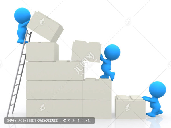 3D人物建筑墻