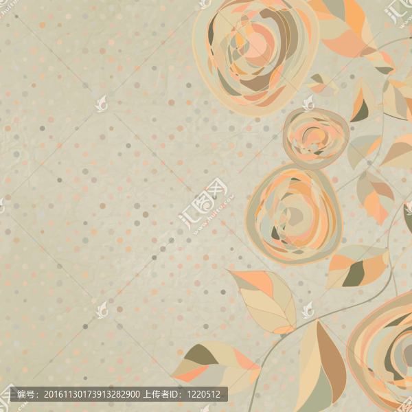 ？影像花花卉背景模板。EPS,8