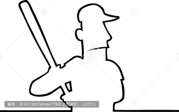 帶球拍的棒球運(yùn)動員