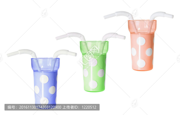 帶吸管的塑料杯