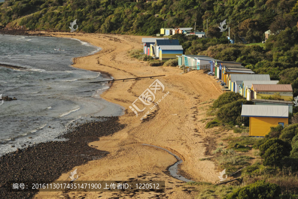 海灘上的游泳小屋
