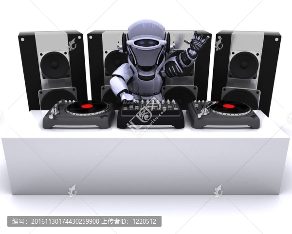 機(jī)器人DJ混音唱片轉(zhuǎn)盤