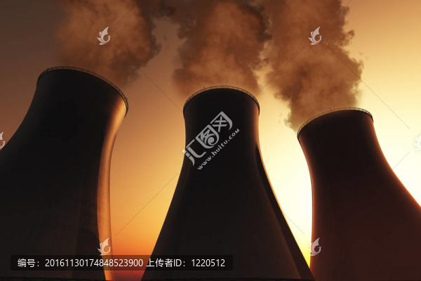 吸煙核電廠煙囪