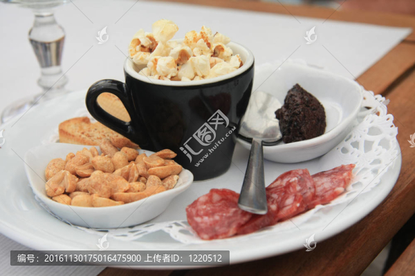 在一家法國餐廳的開胃菜
