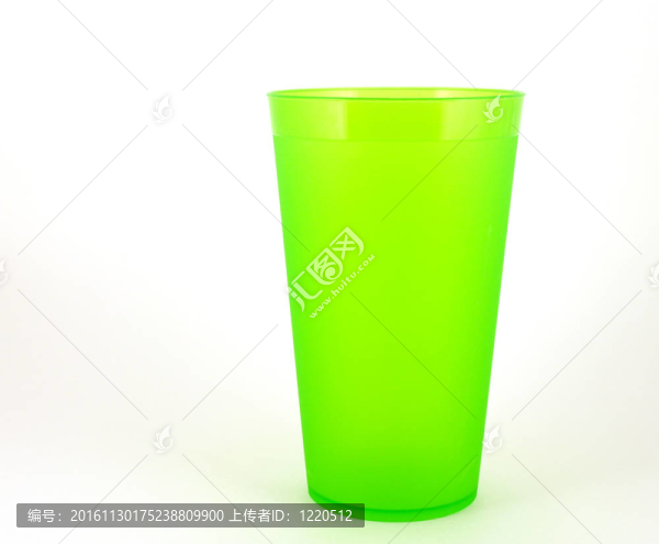 白色的綠色塑料杯