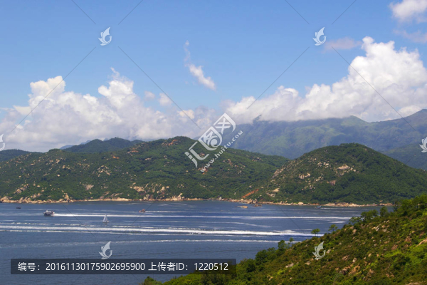 香港山地景觀和海景